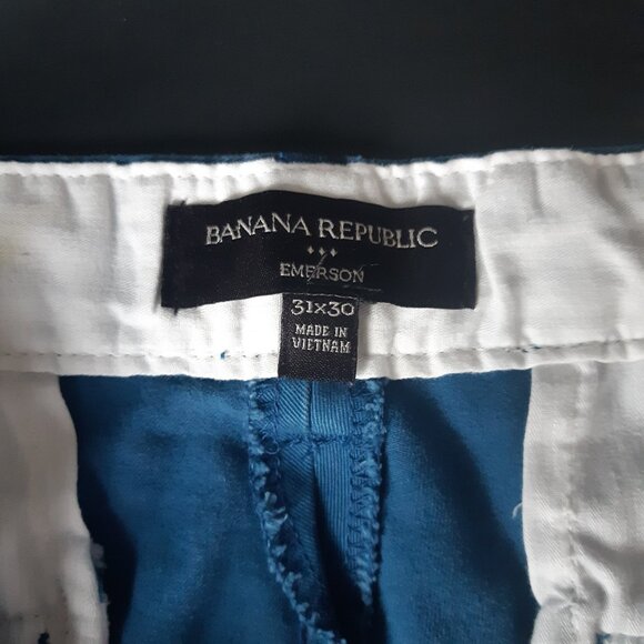 Banana Republic Emerson SZ 31"x30" Men's Cotton Blue Pants Chinos - Picture 3 of 9